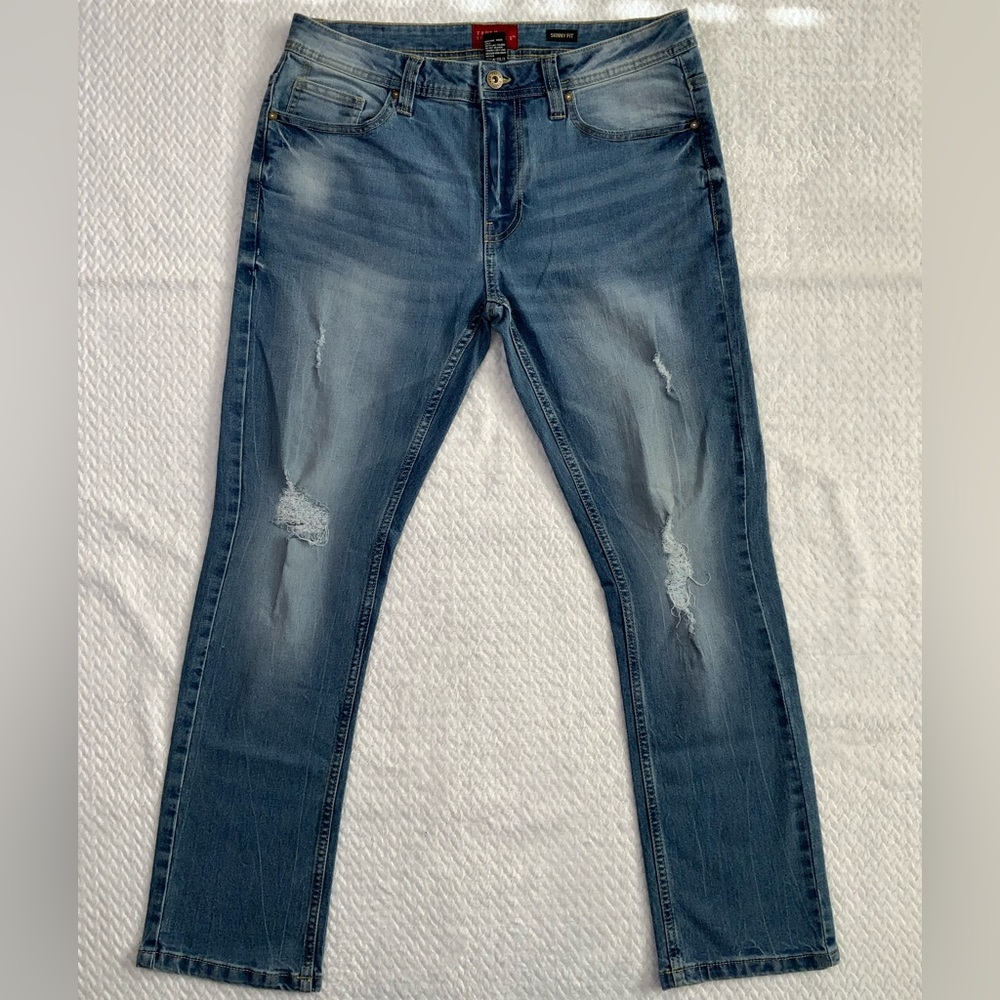 TRUTH SUBSTANCE DISTRESSED SKINNY FIT JEANS